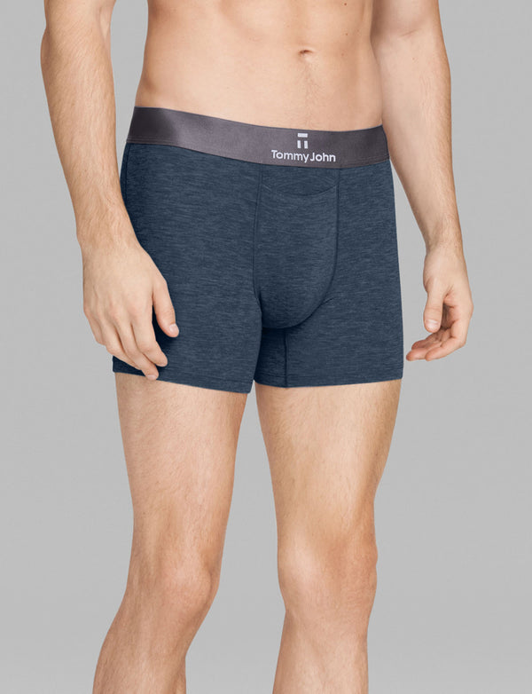 Tommy John Men's Underwear - Second Skin Trunk with Contour Pouch and  Shorter 4 Inseam – Silky Soft, Stretch Fabric, Navy Premium - 5 Pack,  X-Large : : Clothing, Shoes & Accessories