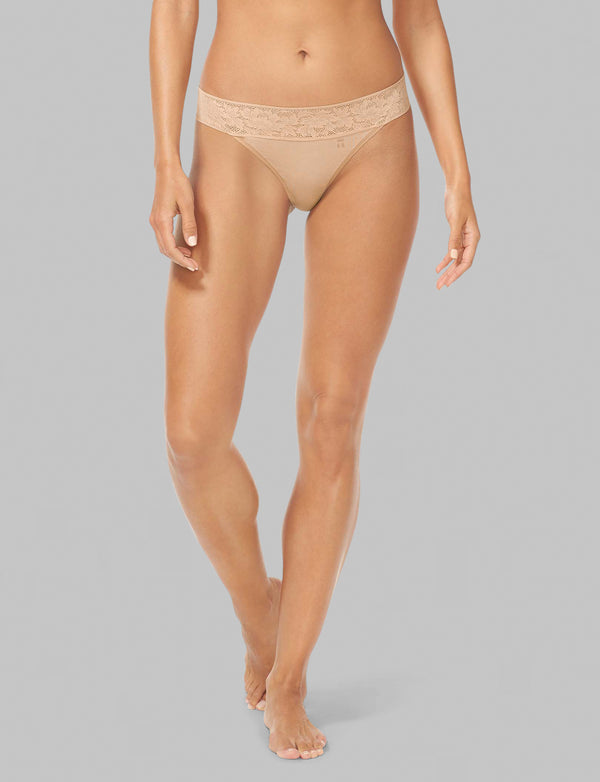 Seamless Lingerie Second Skin Invisible Thong - Cream L - 33 requests