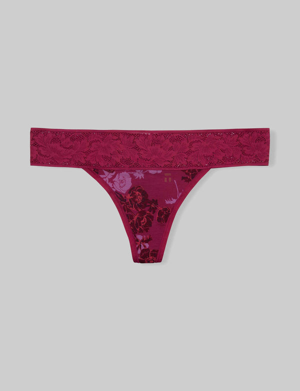 Women's Second Skin Thong, Lace Waist (Soft Underwear) – Tommy John