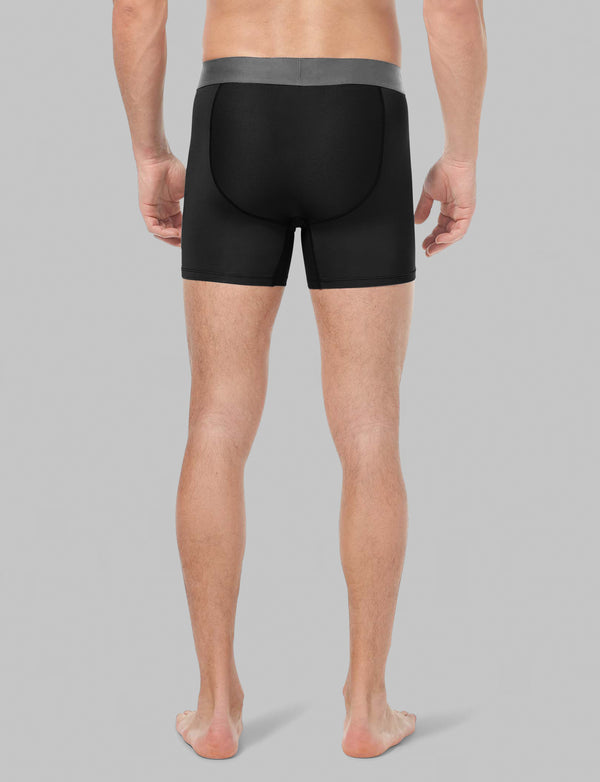 $58 32 Degrees Cool Men Underwear Black Gray Stretch 2-Pack Boxer Briefs  Size S