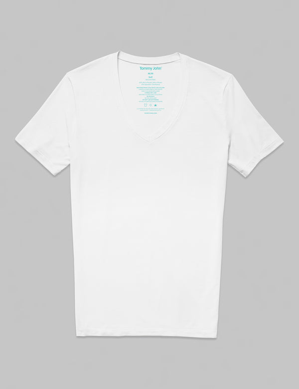 Layers Slim Deep V-Neck T-Shirt White – C-IN2 New York