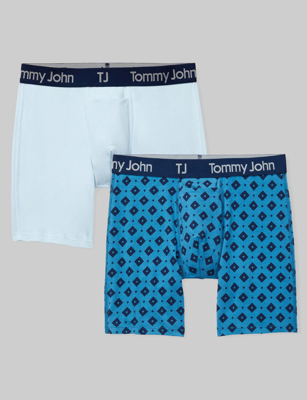 Tj  Tommy John™ Men's 6 Boxer Briefs 2pk - Navy Blue/green M