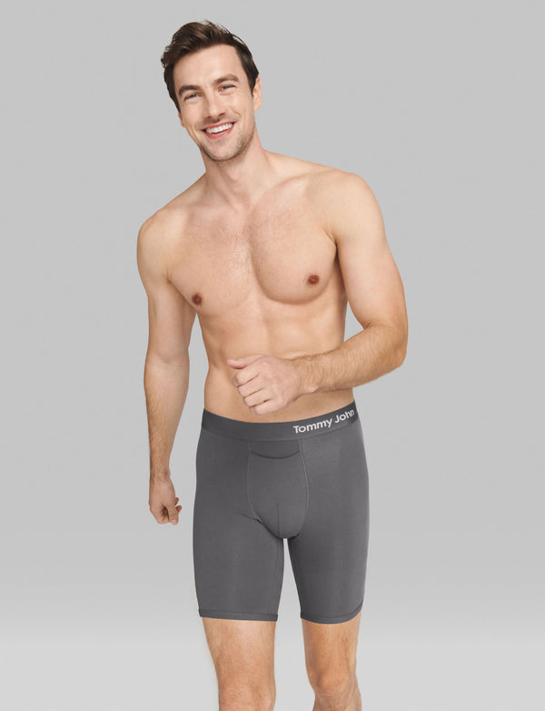 Tommy John Men's Trunk 4” - 4 Pack - Underwear - Cotton Basics Boxers with  Supportive Contour Pouch - Naturally Breathable Stretch Fabric for Daily  Wear, Black/White/Dress Blues/Turbulence, Small at  Men's Clothing  store