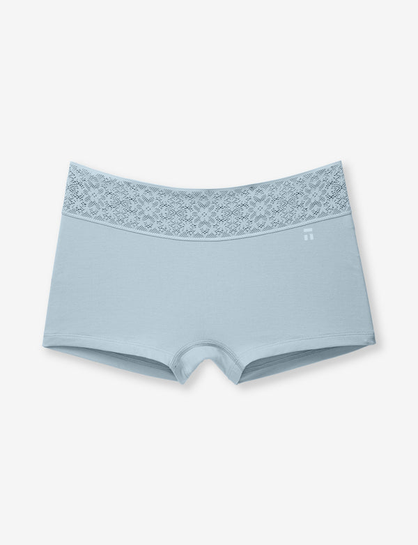 Boyshort panty made of luxury combed cotton and lace - Diane