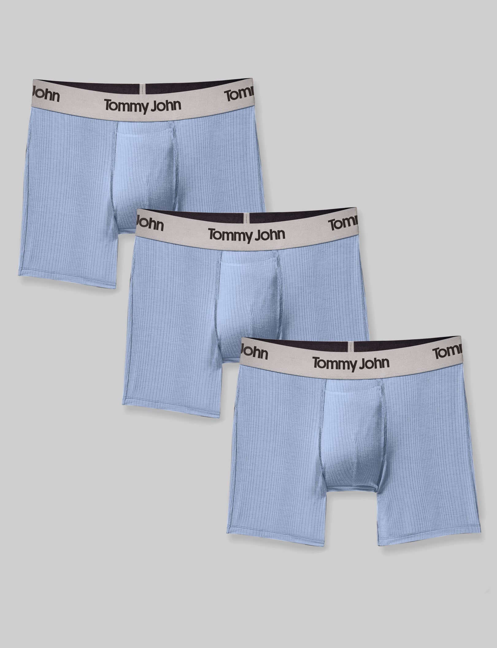 Second Skin Luxe Rib Mid-Length Boxer Brief 6" (3-Pack)